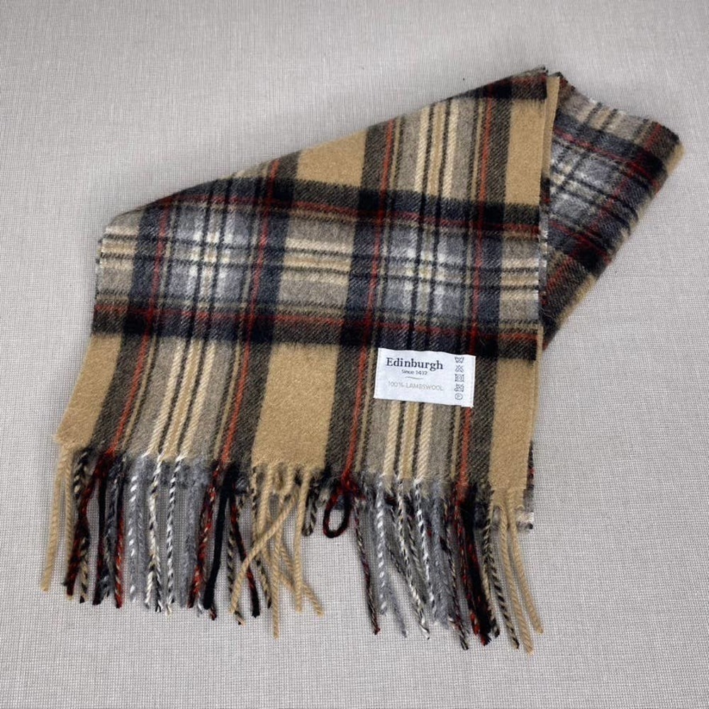 Edinburgh lambswool plaid scarf‎